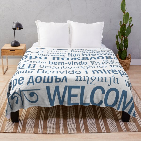 Item preview, Welcome - Multilingual - Pale Blue designed and sold by TresChicXO.