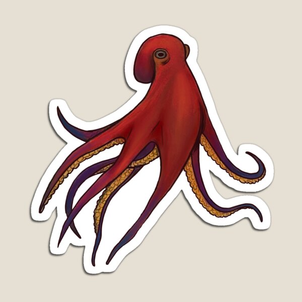 octopus and tentacles sea creatures animal fridge magnets ocean lovers gift Octopus Originial Magnet Art ocean art