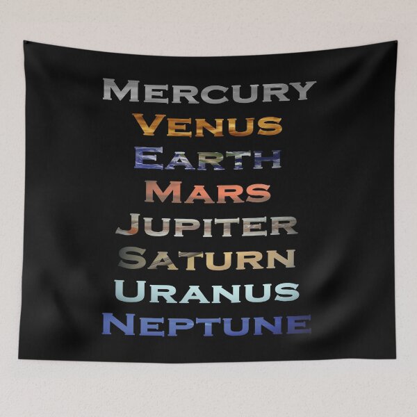 Item preview, Colorful Text of Planets in Solar System designed and sold by AmbroseAnn.
