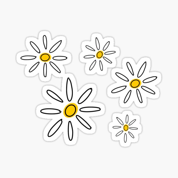"white flower sticker pack" Sticker by briannaarubio Redbubble