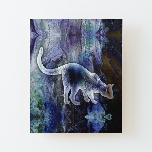 Curiosity: cat being curious Wood Mounted Print