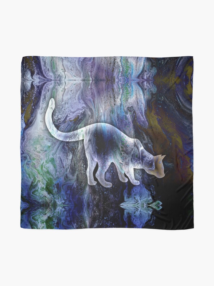 Alternate view of Curiosity: cat being curious Scarf