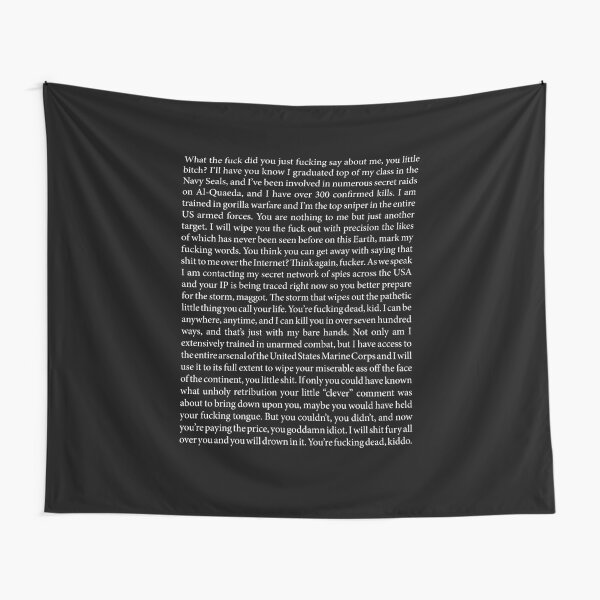 Copypasta Tapestries Redbubble - roasts for roblox copy and paste website