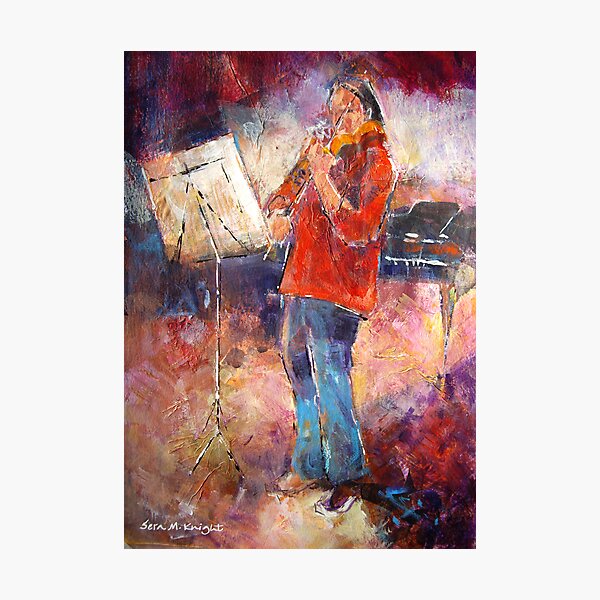 Violin Practice - Music Art Gallery Photographic Print