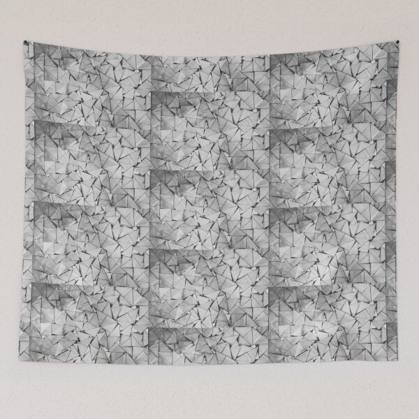 Aperçu de l'œuvre Art en motif triangle blanc créée et vendue par Minimal Calm.
