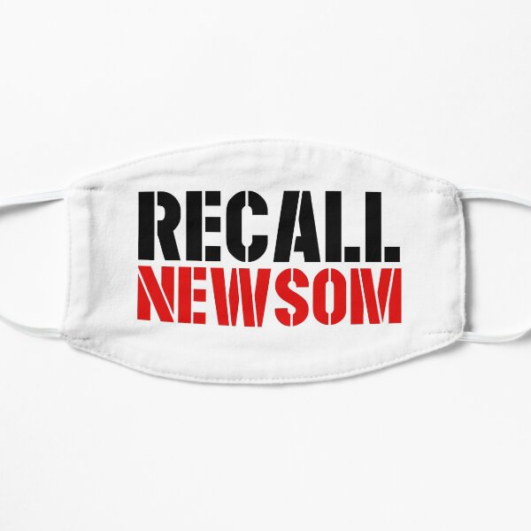 RECALL GAVIN NEWSOM FACE MASK COVERING Flat Mask