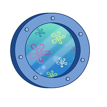 "spongebob window" Sticker for Sale by gaiamarchion | Redbubble