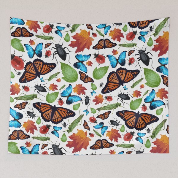 Item preview, bug pattern white background designed and sold by loonyuniverse.