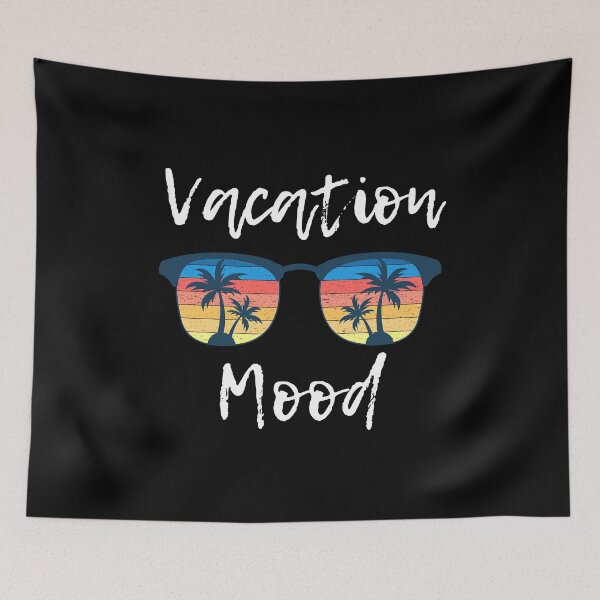 Item preview, Vacation Mood - Retro Sunglasses Palm Trees designed and sold by TeesForNerds.
