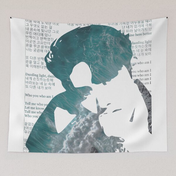 Item preview, ATEEZ Mingi Ocean Lino-Print designed and sold by taeleesa.