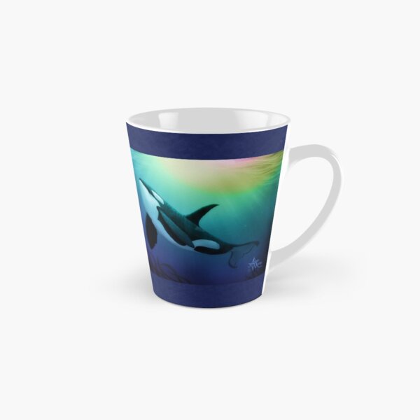 "The Dreamer Ascends" by artist Amber Marine ~ (Copyright 2015) ~ Orca Art / Killer Whale Digital Painting Tall Mug