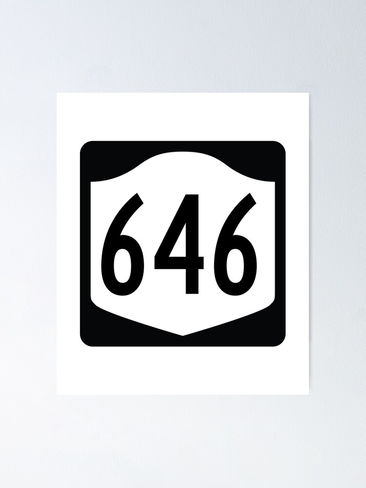 New York State Route 646 Area Code 646 Manhattan New York City   Fposter,small,wall Texture,product,750x1000 