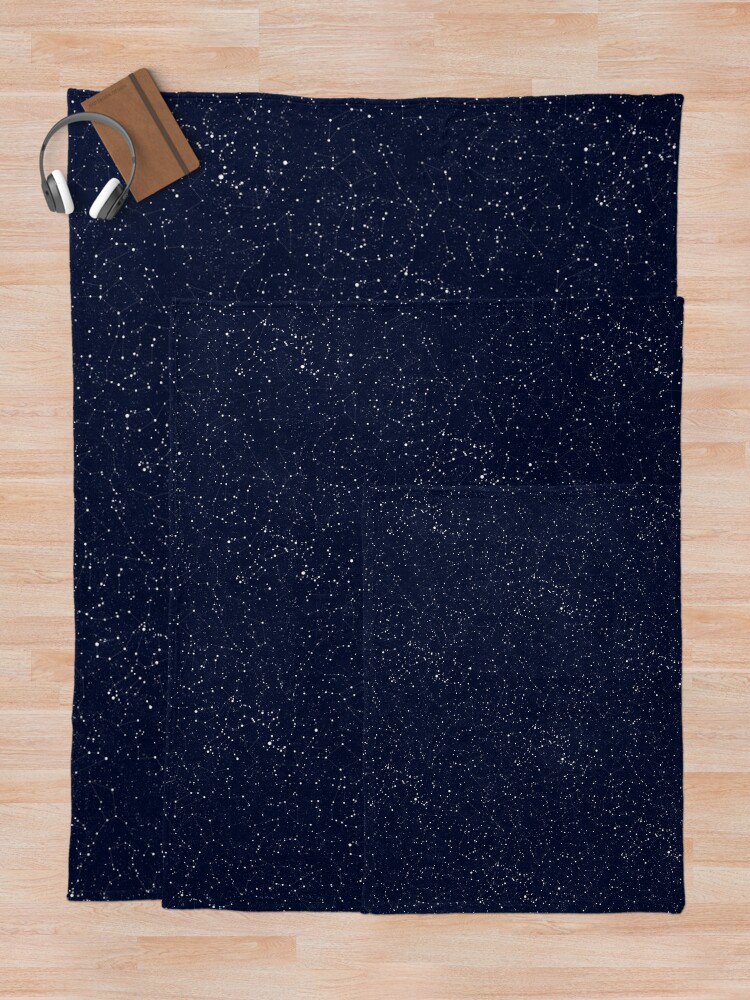 Alternate view of Starry Night Constellations Throw Blanket