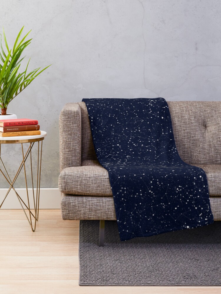 Alternate view of Starry Night Constellations Throw Blanket