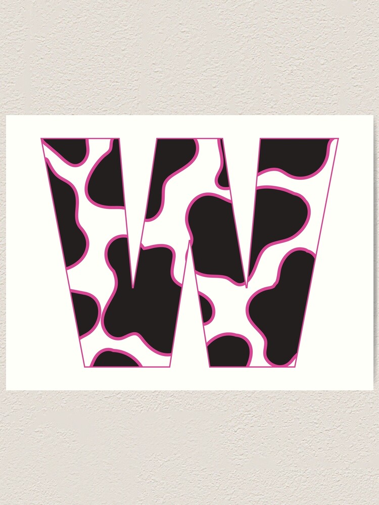 cow print letter L Art Print for Sale by keeganemma