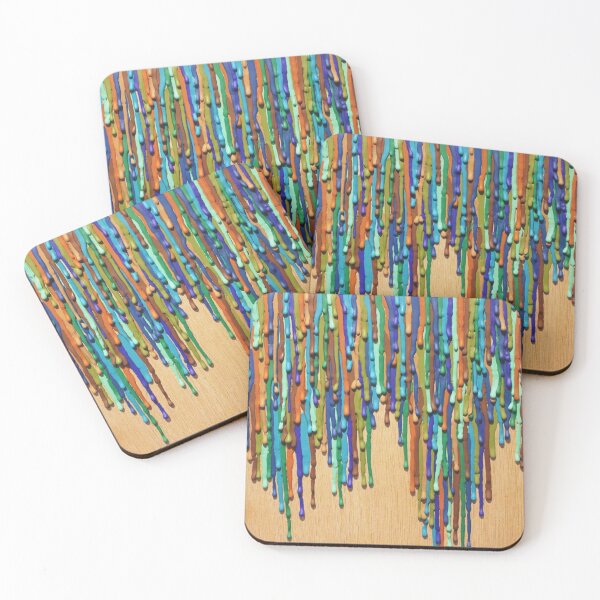 Item preview, Earth Tones Melted Crayon Art designed and sold by anxiousdino.