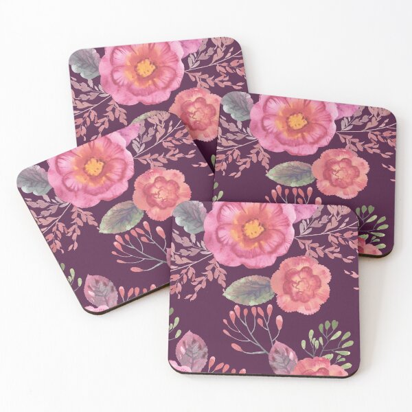 Item preview, Purple Pink Roses Romantic Floral Pattern  designed and sold by CarpeDiemLife.