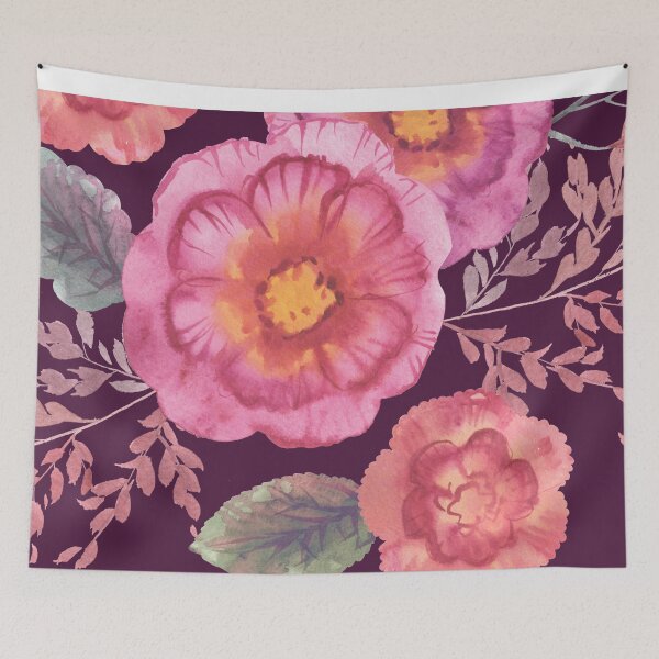 Item preview, Purple Pink Roses Romantic Floral Pattern  designed and sold by CarpeDiemLife.