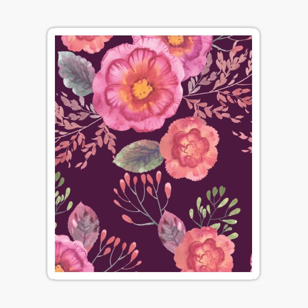 Item preview, Purple Pink Roses Romantic Floral Pattern  designed and sold by CarpeDiemLife.