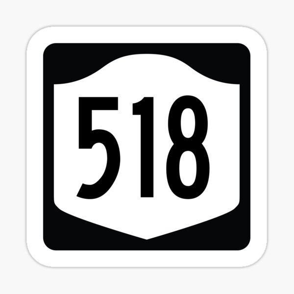 New York State Route 518 (Area Code 518) Sticker
