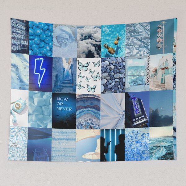 Item preview, Blue Aesthetic Tumblr Collage designed and sold by agethegreat.