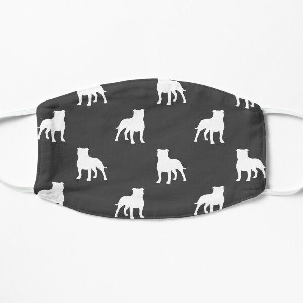 Staffordshire Bull Terrier Silhouette(s) Flat Mask