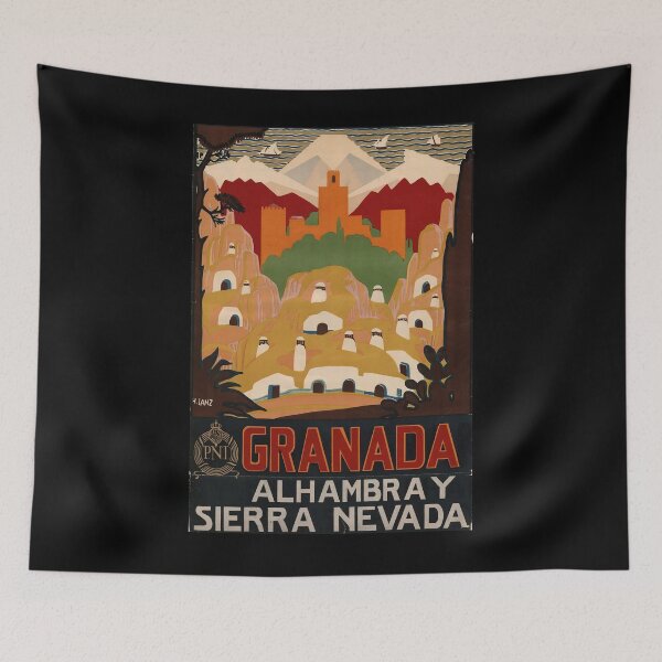 Item preview, Granada vintage travel poster designed and sold by stickart-marek.