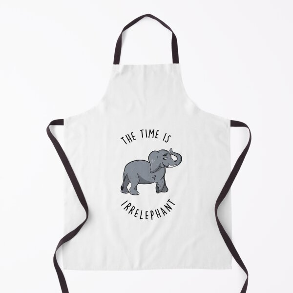Artikelvorschau, The Time is Irrelephant - Elephant Funny Cartoon Pun entworfen und verkauft von LEFDDesigns.