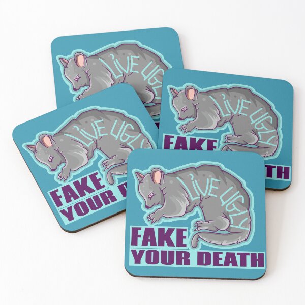 Item preview, Live Ugly possum FAKE YOUR DEATH designed and sold by piedaydesigns.