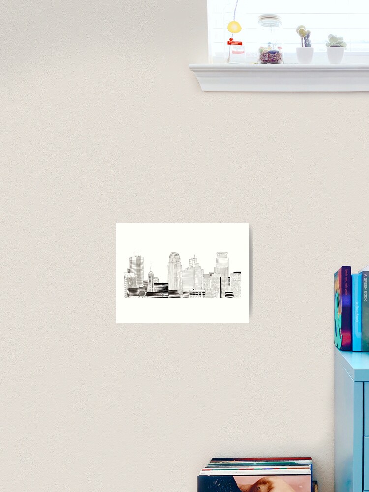 Louisville Skyline Art Print - Aesthetic Line Drawing Wall Art