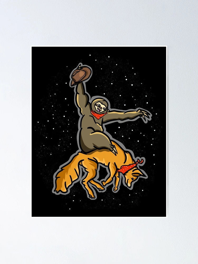 Thumbnail 1 of 3, Poster, Sloth Rodeo designed and sold by piedaydesigns.