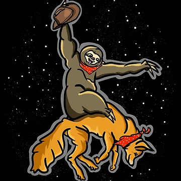 Artwork thumbnail, Sloth Rodeo by piedaydesigns