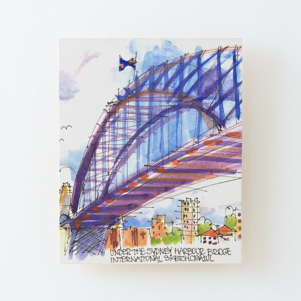 Under the Sydney Harbour Bridge Wood Mounted Print