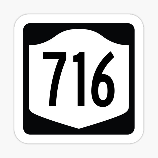 New York State Route 716 (Area Code 716) Sticker