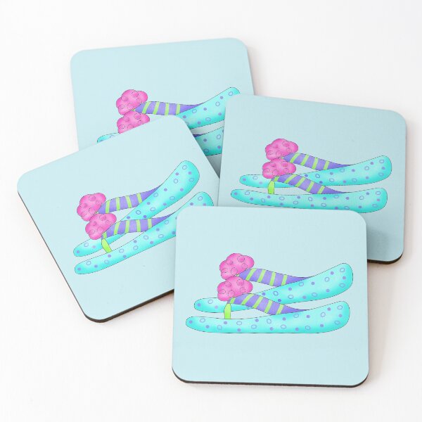 Item preview, Turquoise Blue and Lavender Flip Flops designed and sold by phyllisdobbs.