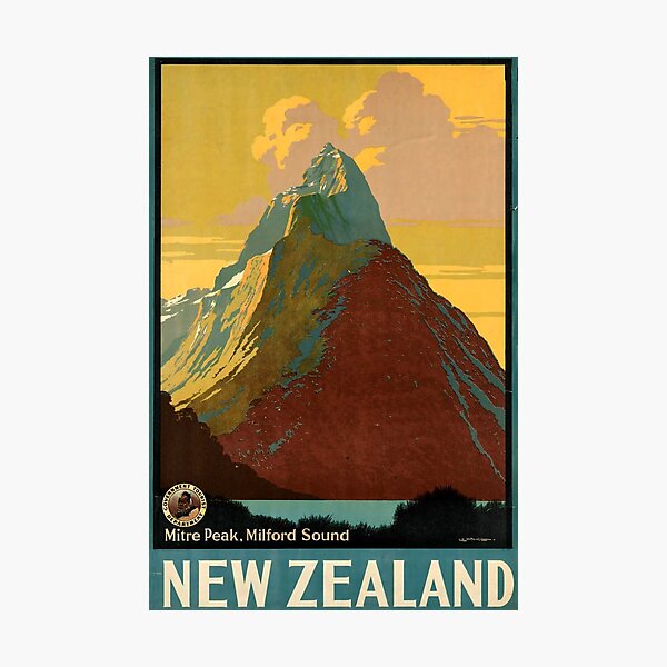 Item preview, New Zealand vintage travel poster designed and sold by stickart-marek.