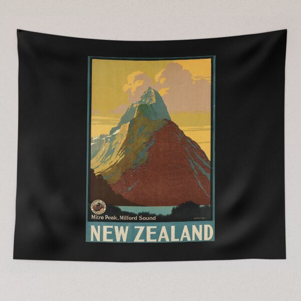 Item preview, New Zealand vintage travel poster designed and sold by stickart-marek.