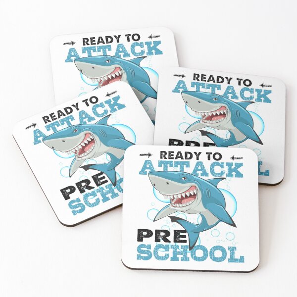 Item preview, Ready to Attack Preschool Gift Funny Design Shark Back to School designed and sold by PrintOfi.