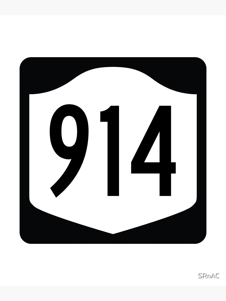 New York State Route 914 Area Code 914 Poster By Srnac Redbubble