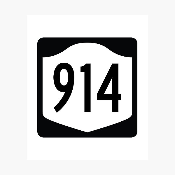 Lámina fotográfica «Ruta 914 del estado de Nueva York (código de área