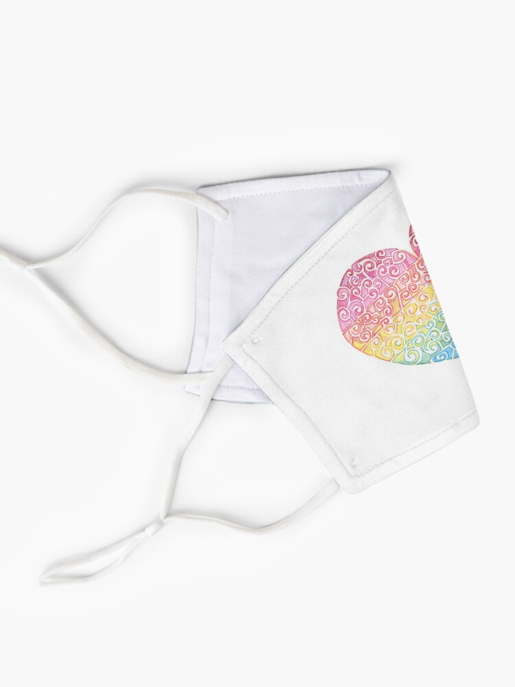 Alternate view of Rainbow Swirl Heart Drawing - 2016 Mask