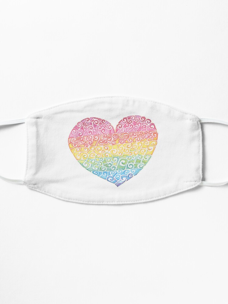 Alternate view of Rainbow Swirl Heart Drawing - 2016 Mask