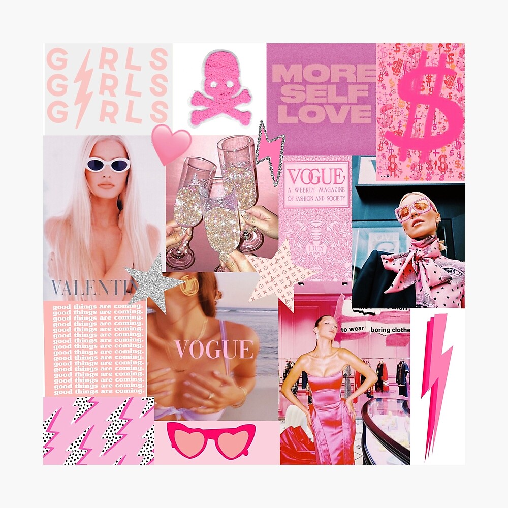 Pink Aesthetic Collage 2 Poster By Camhenn Redbubble