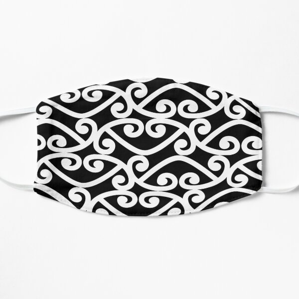 Mangopare Kowhaiwhai Design in Black Flat Mask