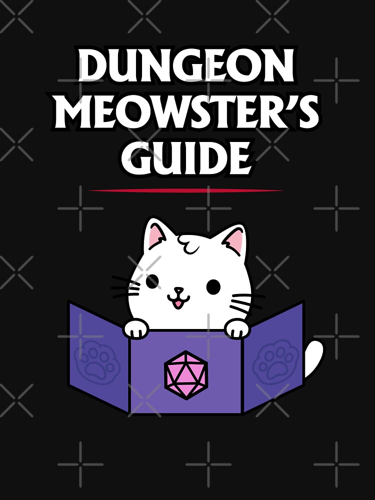 Dungeon Meowster S Guide Dnd Dungeon Master Cat T Shirt For Sale By Mariamr Redbubble