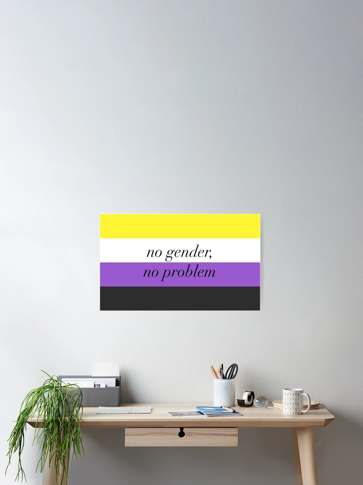 Thumbnail 2 of 3, Poster, Nonbinary Pride Flag designed and sold by httpsgm.