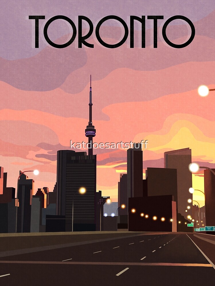 "Vintage and Retro Inspired Toronto, Ontario, Canada at Sunrise Travel