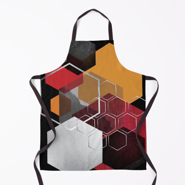 Artikelvorschau, Rot und Orange hexagonal geometrisch entworfen und verkauft von UrbanEpiphany.