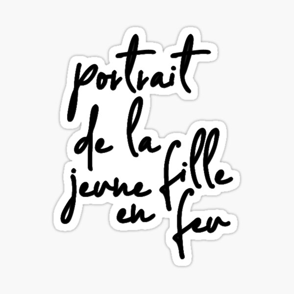 portrait de la jeune fille en feu Sticker