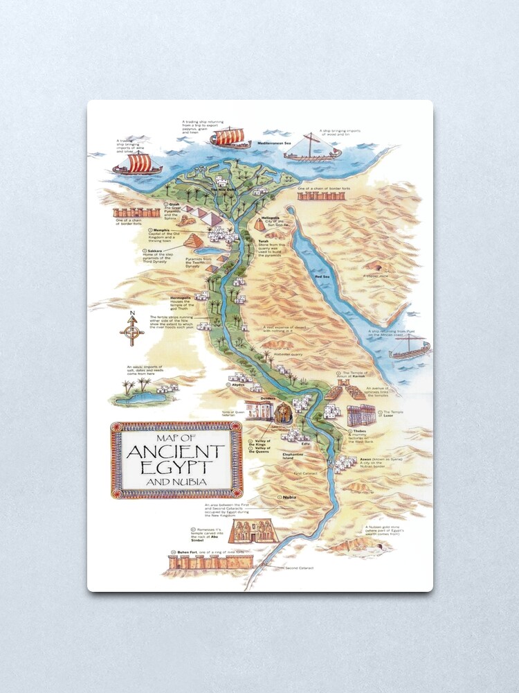 Egypt And Nubia Map Map Of Ancient Egypt And Nubia" Metal Print By Kyrillosvi | Redbubble